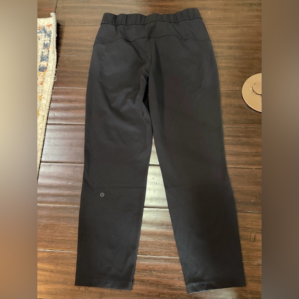 Lululemon On The Fly Track Pant Jogger Crop Pockets Black Drawstring 6 - Picture 5 of 7